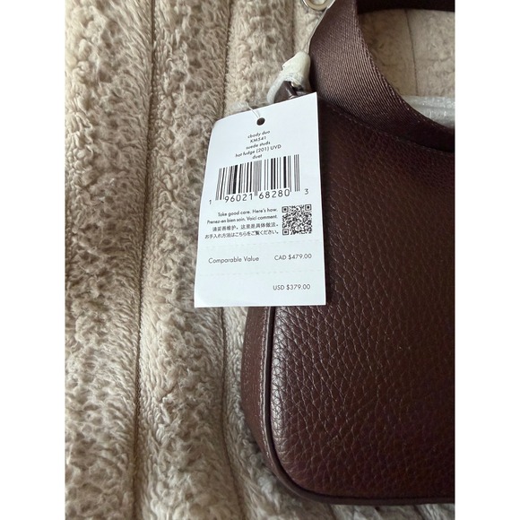 Kate Spade Cbody Duo Suede Studs Hot Fudge Brown Leather Crossbody Bag KM541 - Picture 3 of 10